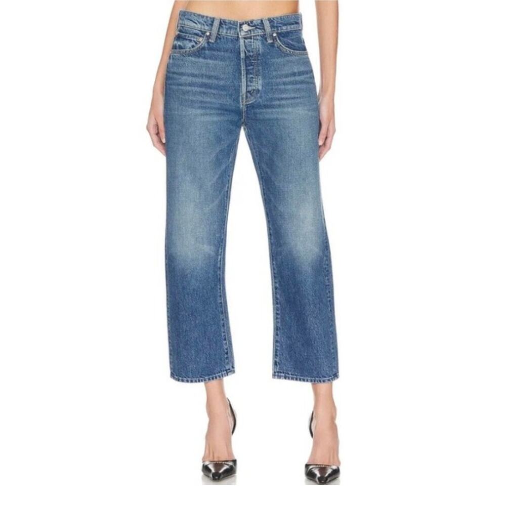 MOTHER Superior The Ditcher Crop Jeans Running With Scissors Button Fly Size 26